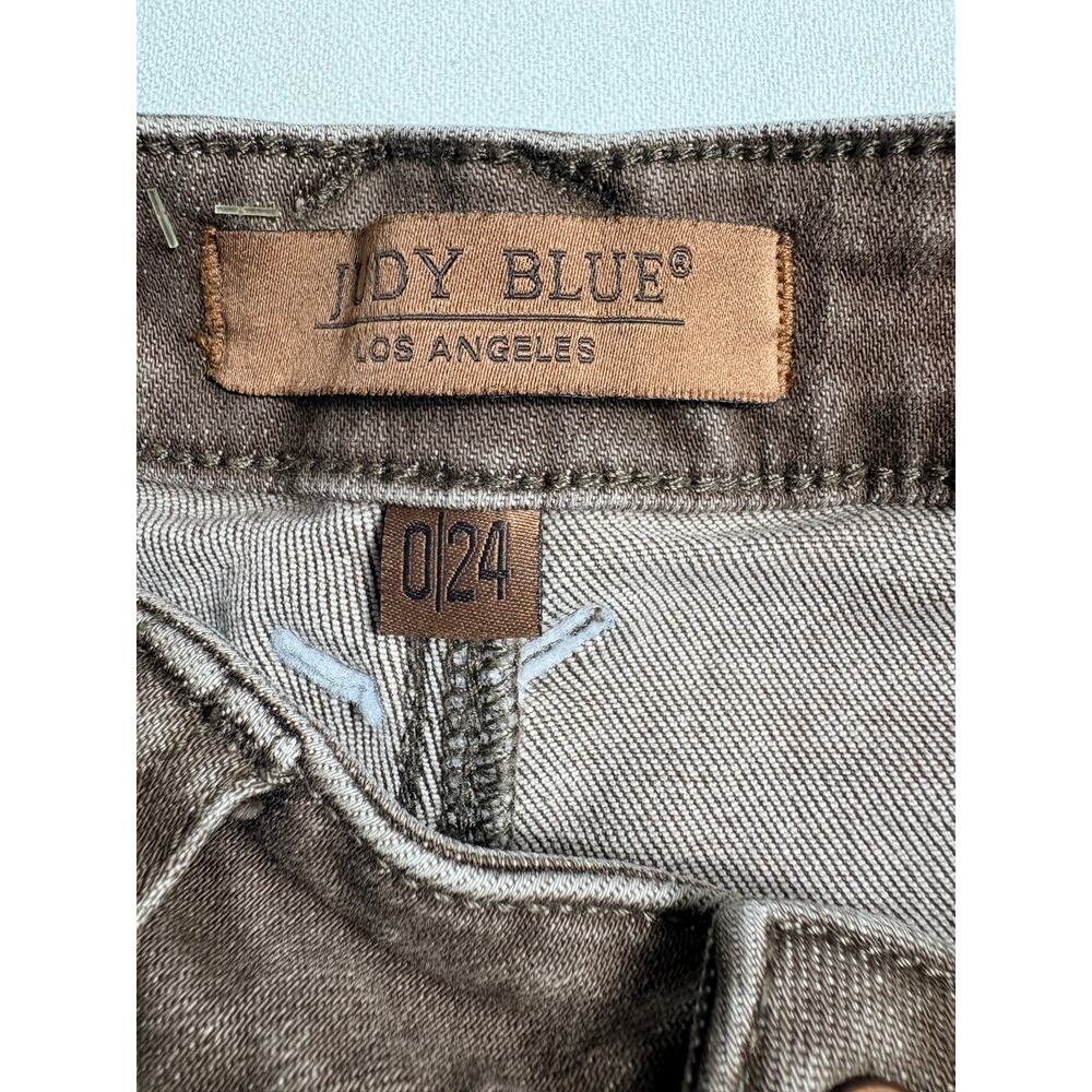 Judy Blue Box of Chocolates Retro Wide Jeans High Rise Brown Size 0/24 Stretch - Picture 7 of 16